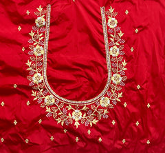 NR400R -Red Colour Computer Work Blouse