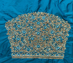 NR1300RG -Rama Green Colour Computer Maggam Work Blouse