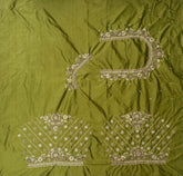 NR859MD -Mahendi Colour Computer Maggam Work Blouse