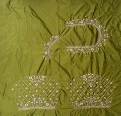 NR859MD -Mahendi Colour Computer Maggam Work Blouse