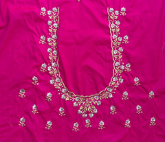 NR402P - Pink Colour Computer Work Blouse