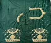 NR851BG - Bottle Green Colour Computer Maggam Work Blouse