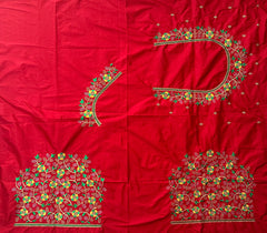 NR495R-Red Colour Computer Multi Work Blouse