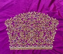 NR1300MP -Magenta Pink Colour Computer Maggam Work Blouse