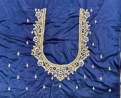 NR1300NB -Navy Blue Colour Computer Maggam Work Blouse