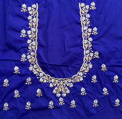 NR402IB -Ink Blue Colour Computer Work Blouse