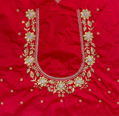 NR404R -Red Colour Computer Work Blouse