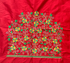 NR495R-Red Colour Computer Multi Work Blouse