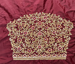 NR1300DM -Dark Maroon Colour Computer Maggam Work Blouse