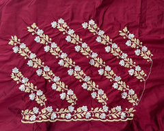 NR402M -Maroon Colour Computer Work Blouse