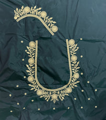 NR409BG -Bottle Green Colour Computer Work Blouse