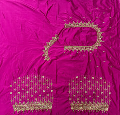 NR929P- Pink Colour Computer Maggam Work Blouse