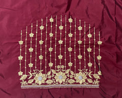 NR404M -Maroon Colour Computer Work Blouse