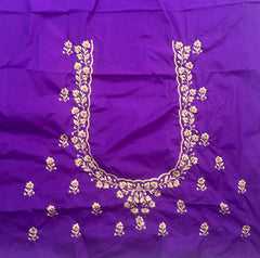 NR403VL -Violet Colour Computer Work Blouse