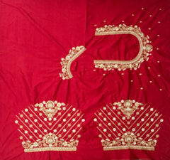 NR859R -Red Colour Computer Maggam Work Blouse