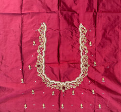 NR896M - Maroon Colour Maggam Work Blouse