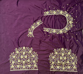 NR400WN -Wine Colour Computer Work Blouse