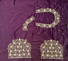 NR400WN -Wine Colour Computer Work Blouse