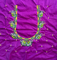 NR482PR - Purple Colour Computer Multi Work Blouse