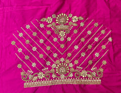 NR859P -Pink Colour Computer Maggam Work Blouse