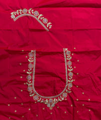 NR410R -Red Colour Computer Work Blouse