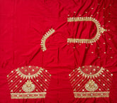 NR851R - Red Colour Computer Maggam Work Blouse