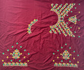 NR484DM - Dark Maroon Colour Computer Multi Work Blouse