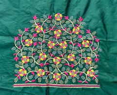 NR495BG -Bottle Green Colour Computer Multi Work Blouse