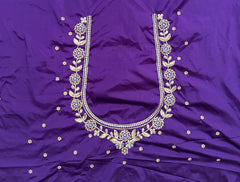 NR410V -Violet Colour Computer Work Blouse