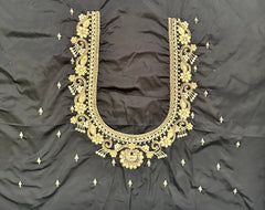 NR859BL -Black Colour Computer Maggam Work Blouse