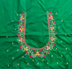 NR495G-Green Colour Computer Multi Work Blouse