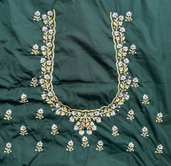 NR402BG -Bottle Green Colour Computer Work Blouse