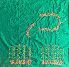 NR449G - Green Colour Computer Multi Work Blouse