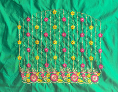 NR449G - Green Colour Computer Multi Work Blouse