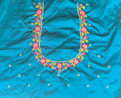 NR449RG - Rama Green Colour Computer Multi Work Blouse