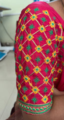 NR499TP- Tomato Pink Colour Computer Multi Work Blouse