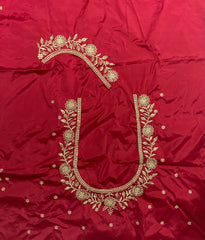 NR409R -Red Colour Computer Work Blouse