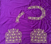 NR400PR -Purple Colour Computer Work Blouse