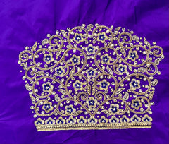 NR1300V - Violet Colour Computer Maggam Work Blouse