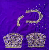 NR1300V - Violet Colour Computer Maggam Work Blouse