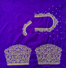 NR1300V - Violet Colour Computer Maggam Work Blouse