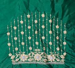 NR404G -Green Colour Computer Work Blouse