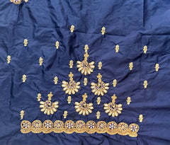 NR849NB- Navy Blue Colour Computer Maggam Work Blouse