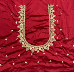 NR929M- Maroon Colour Computer Maggam Work Blouse