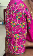 NR495P- Pink Colour Computer Multi Work Blouse