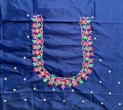 NR480NB -Navy Blue Colour Computer Multi Work Blouse