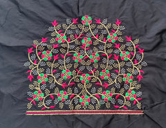 NR495BL- Black Colour Computer Multi Work Blouse