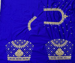 NR851IB -Ink Blue Colour Computer Maggam Work Blouse