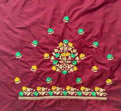 NR484DM - Dark Maroon Colour Computer Multi Work Blouse