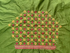 NR499MG- Mahendi Green Colour Computer Multi Work Blouse